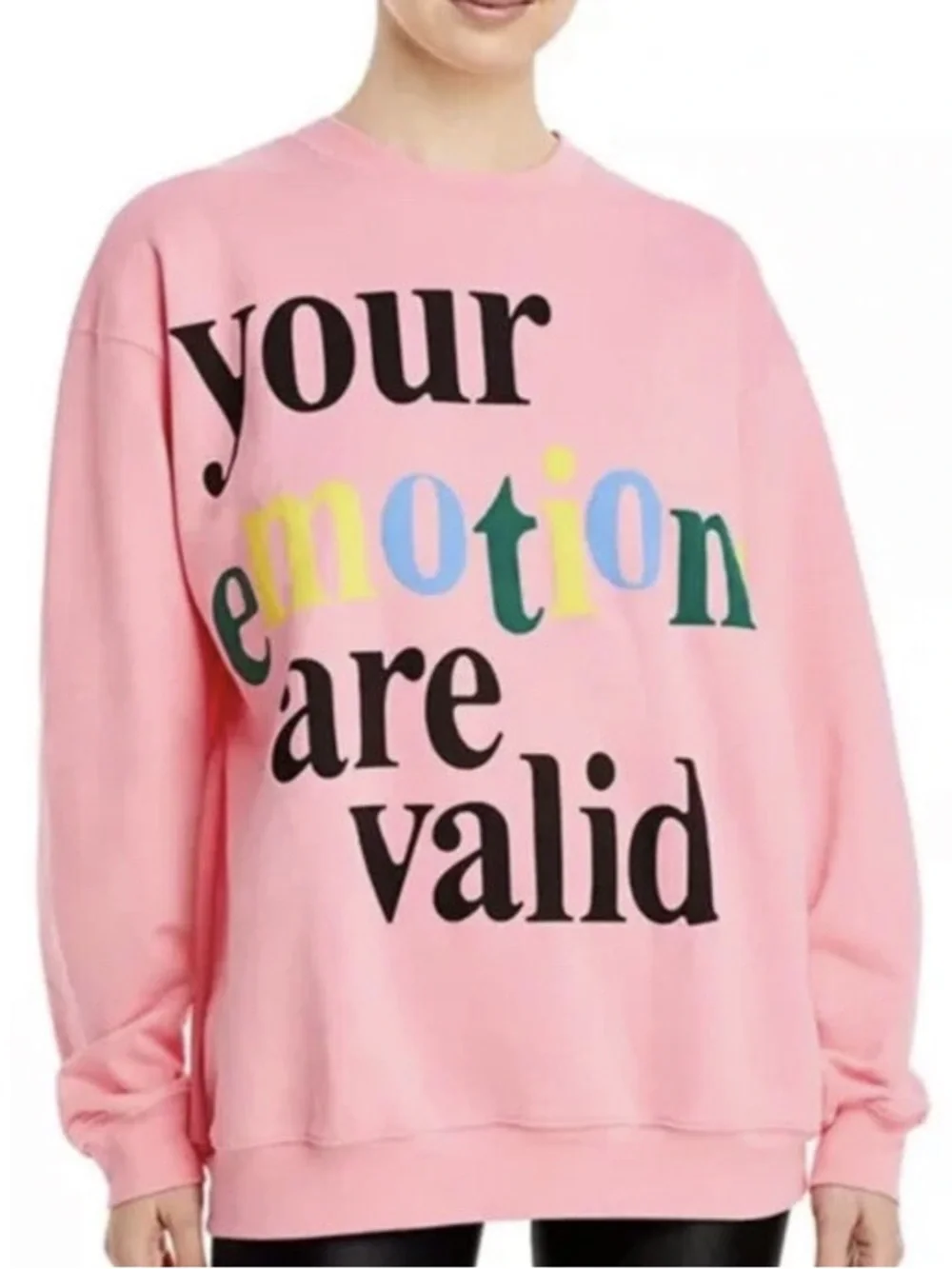 The Mayfair Group Pink 'Your Emotions Are Valid' Sweatshirt - Picture 2 of 6